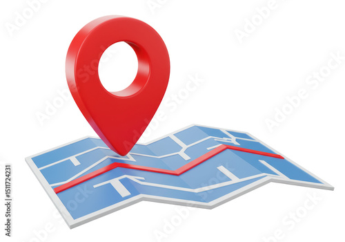 Isolated Red Location Pin on Map Free Download Isolated Red Location Pin on Map - GFXLoad