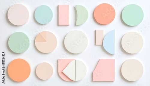 Abstract pastel shapes illustration