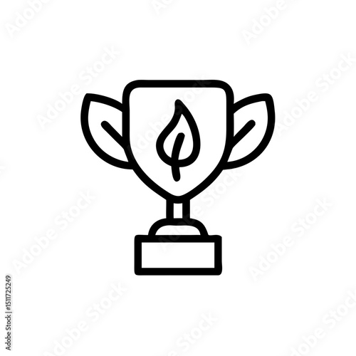 Eco-friendly trophy symbolizing sustainability and environmental achievement  