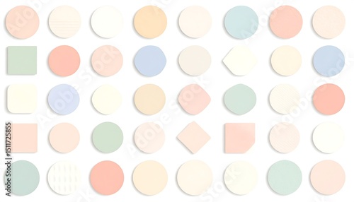 Abstract pastel shapes background