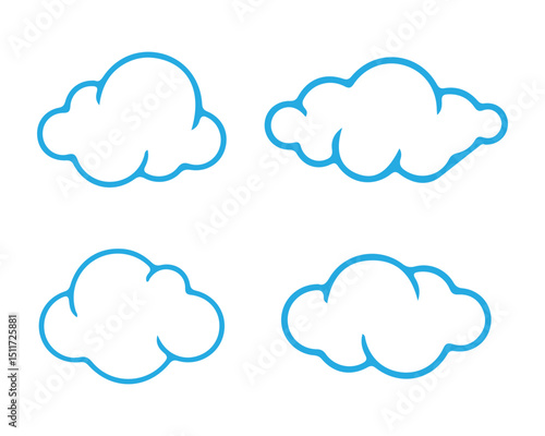 Minimal Cloud Icon Design – Modern Weather & Storage Symbol for Apps, UI & Web Services