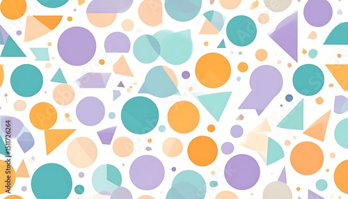 Abstract pastel shapes background