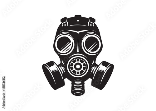 Gas Mask Silhouette Vector