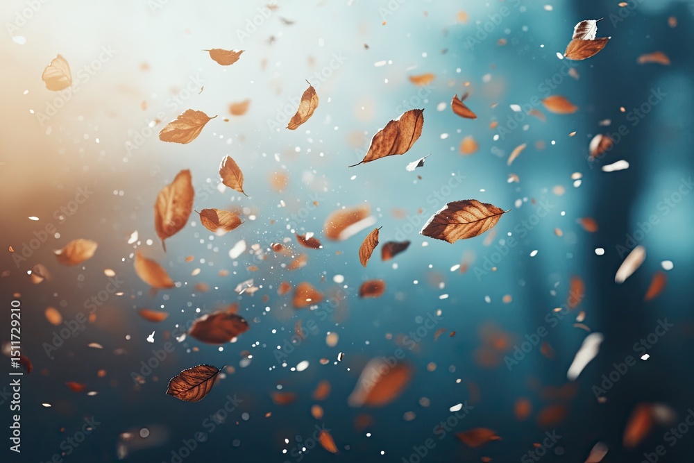 Autumn leaves swirling in the wind Autumn leaves swirling in the wind