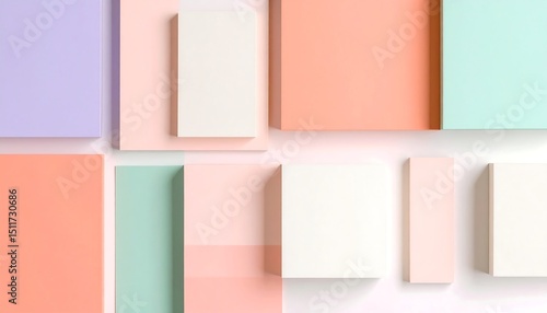 Pastel color squares palette design