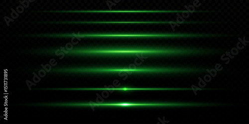 green Glowing Neon Motion Lines and Light. green Glowing Neon Motion Lines and Light green Abstract Trails. Shine Effect with Starburst, Sunshine Beam, Glow Wave and Isolated Transparent Light