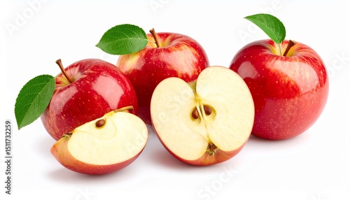 Wallpaper Mural Honeycrisp apples isolated white background Torontodigital.ca