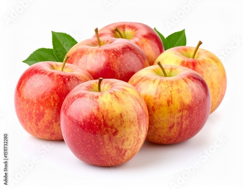 Honeycrisp apples isolated white background