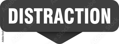 distraction sticker. distraction sign on transparent background