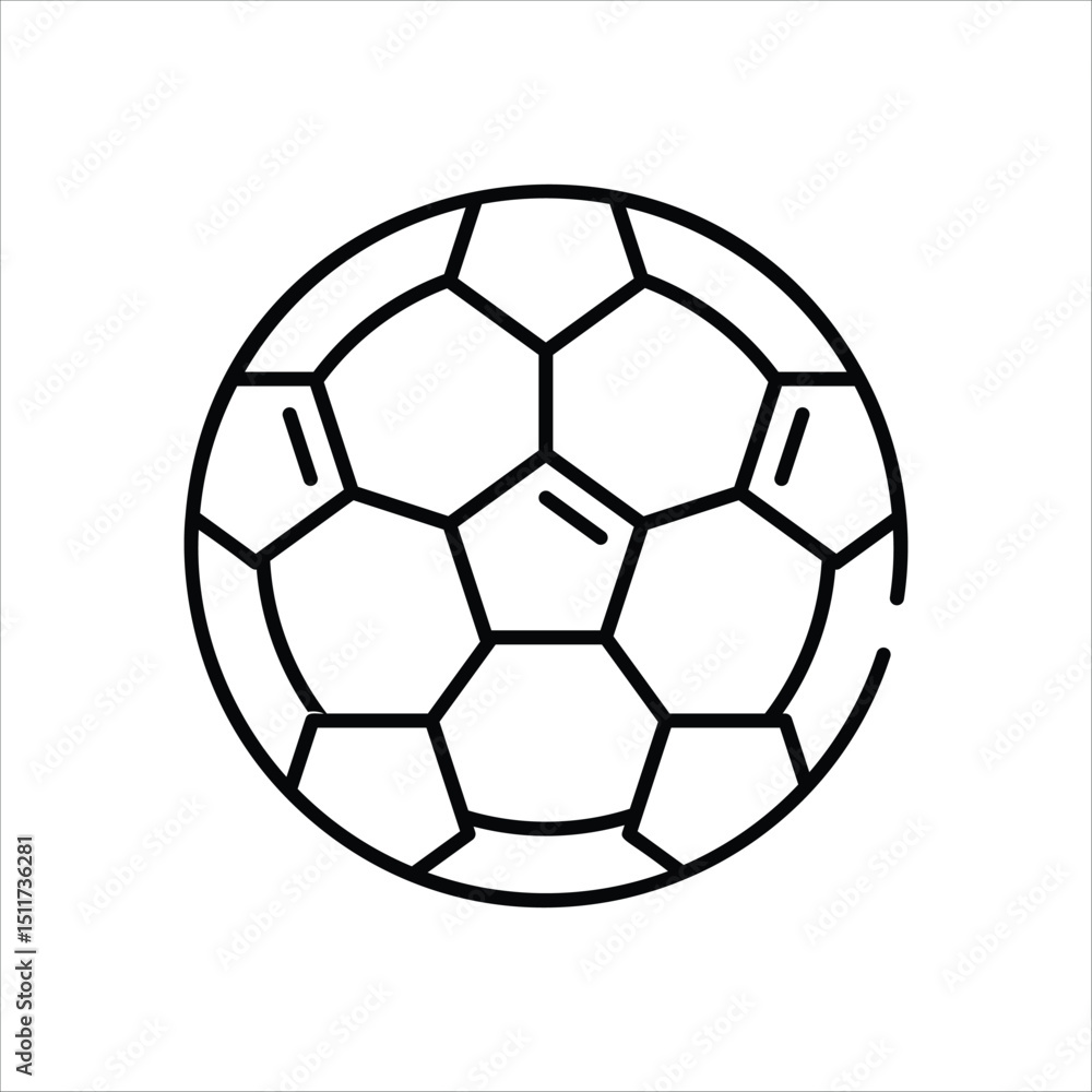 Fototapeta premium Football vector icon stock illustration