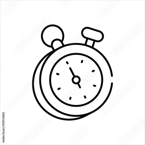 Stopwatch vector icon stock illustration