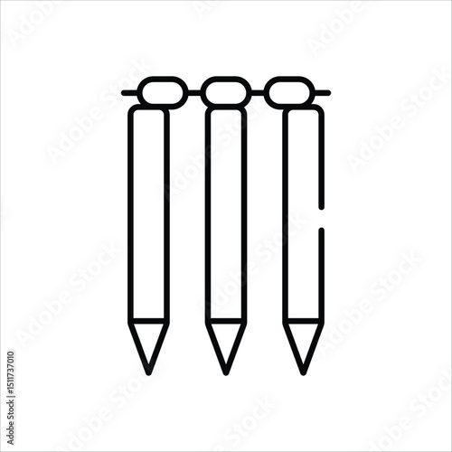 Wicket vector icon stock illustration