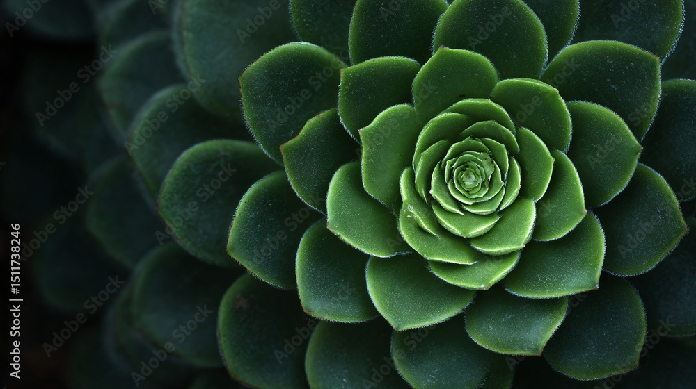 Succulent with concentric leaf patterns, centered and minimal backdrop Succulent with concentric leaf patterns, centered and minimal backdrop