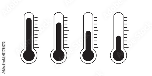 Thermometer icon set. temperature thermometer Symbol. Temperature sign. for mobile concept and web design. vector illustration on white background