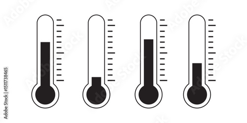 Thermometer icon for body temperature and health tracking