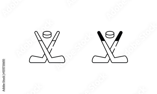 Canvas Print Ice Hockey icons set vector stock illustration