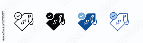 Price Icon Sheet Multiple Style Collection Isolated Vector