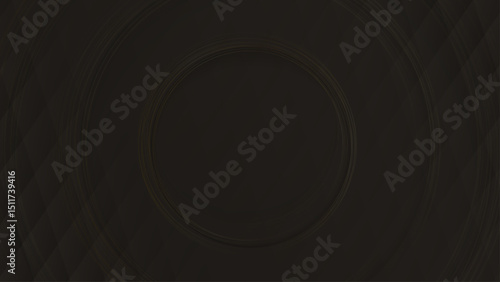 Luxury Black Abstract Background with Gold Circular Lines