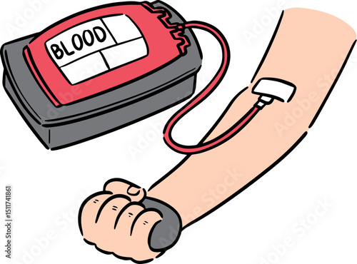 Illustration of blood donation
