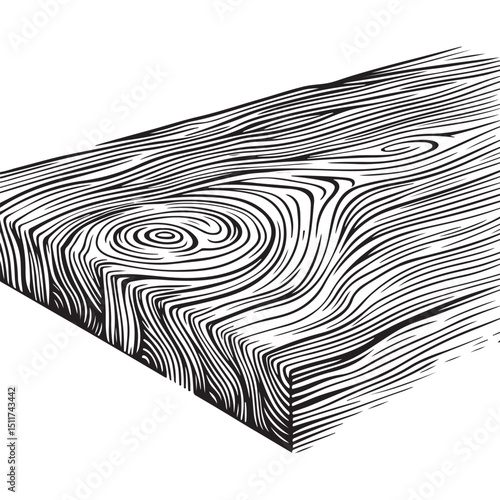 Detailed Wood Grain Texture Illustration for Realistic Wood Effects