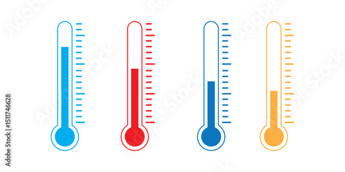 Thermometer icon set. temperature thermometer Symbol. Temperature sign. for mobile concept and web design. vector illustration on white background