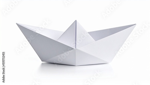 Wallpaper Mural Paper boat made of paper isolated on white background  Torontodigital.ca