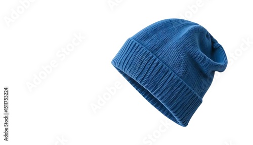 blue knitted cap