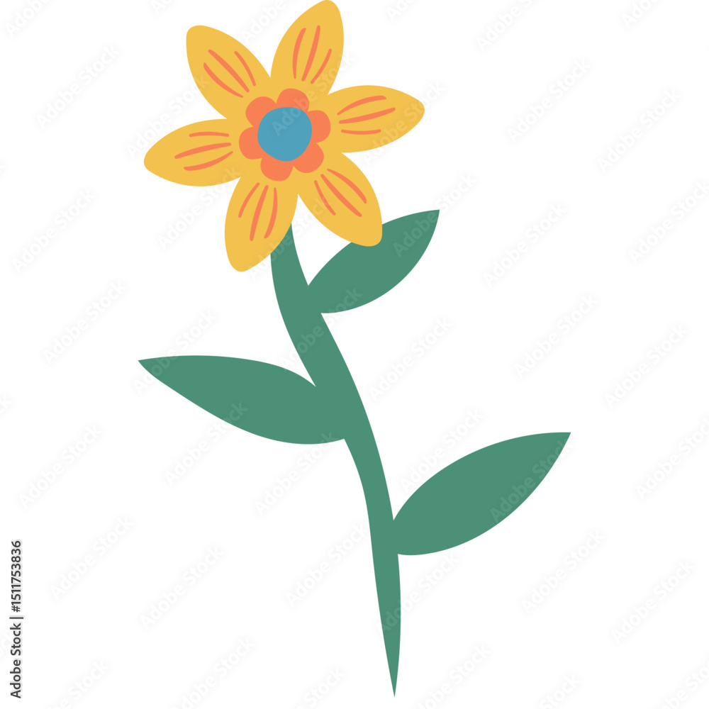 Naklejka premium Spring Flower Illustration