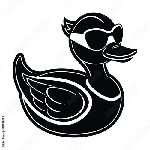 Duck With Sunglasses Svg