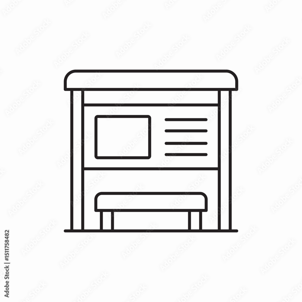 bus stop icon vector sign bus stop icon vector sign