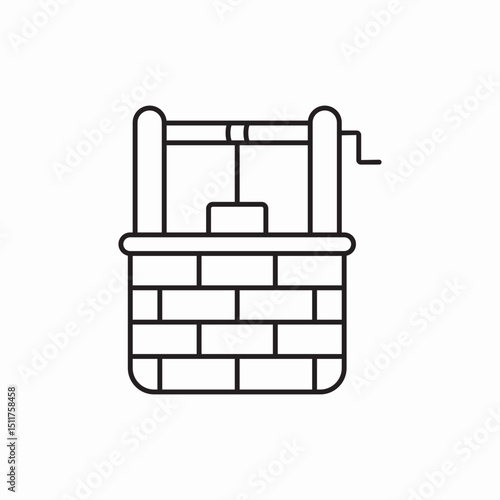 well sump icon vector sign