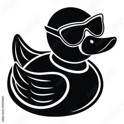Duck With Sunglasses Svg