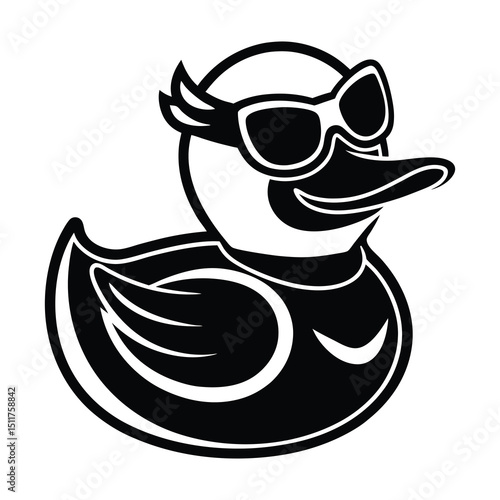 Duck With Sunglasses Svg