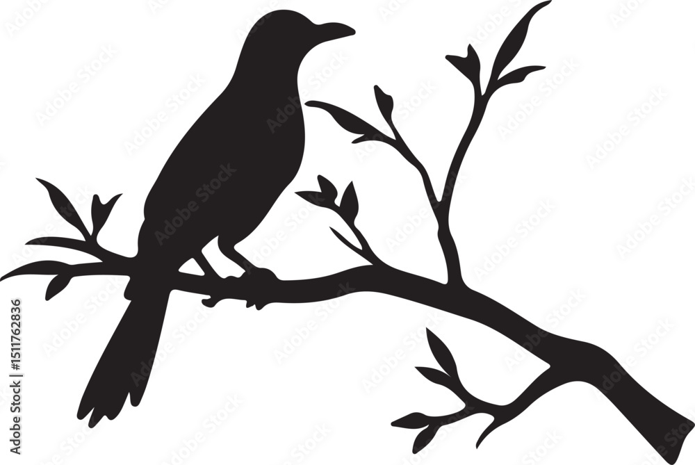 Naklejka premium bird on a branch