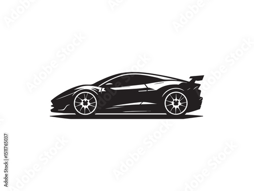 Sports Car Silhouette in Motion – Speed, Power, and Performance Design.