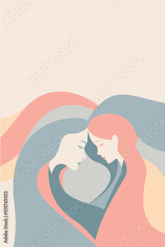 Mother, Daughter, Woman, Women, Communication, Person, Loneliness, Intricacy ,Solution, Love, Mind, Relationship, Freedom, Dreams, Thoughts, Vector, Artwork