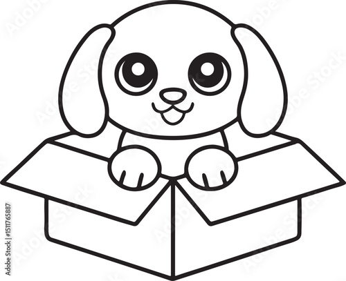 dog with gift box