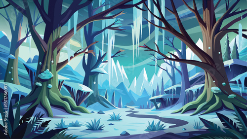 tropical fish in aquarium  vector 