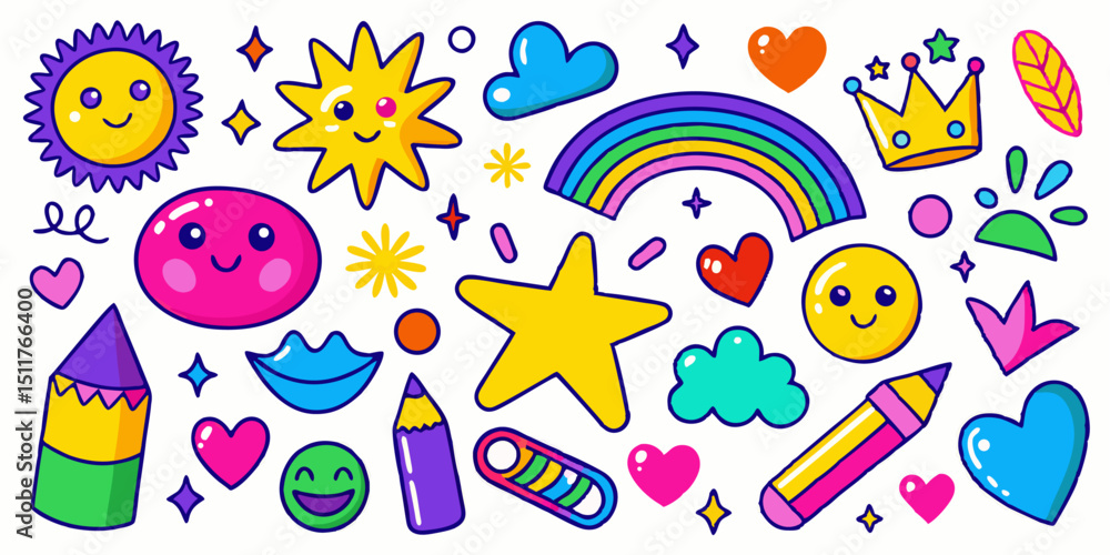Playful Sketch Icons for Children Playful Sketch Icons for Children