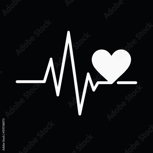 Medical heartbeat ekg monitor card or invitation design