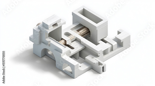 Wallpaper Mural a detailed view of a modern industrial component, showcasing intricate design and engineering Torontodigital.ca