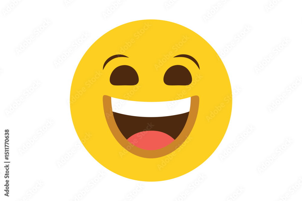 Classic yellow smiling face vector illustration Classic yellow smiling face vector illustration