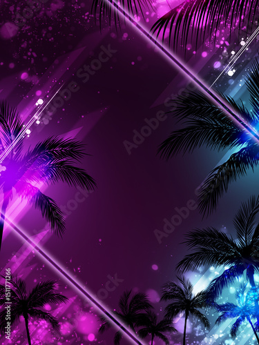 Bright Neon Music Poster