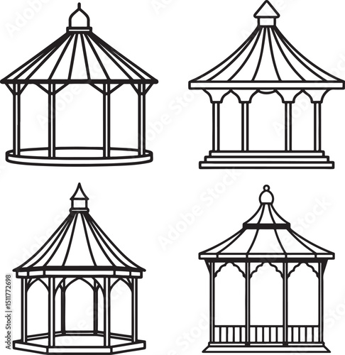 vector illustration of an old circus tent