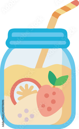 vector illustration of a strawberry jam