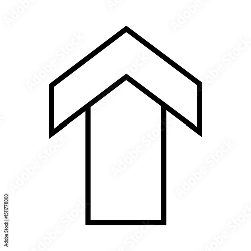 Up arrow vector web icon. Scroll illustration sign. Direction symbol. Arrow logo. Up web symbol.
