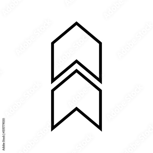 Up arrow vector web icon. Scroll illustration sign. Direction symbol. Arrow logo. Up web symbol.