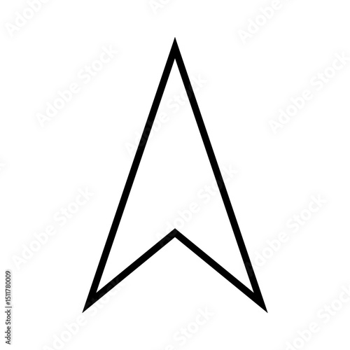 Up arrow vector web icon. Scroll illustration sign. Direction symbol. Arrow logo. Up web symbol.