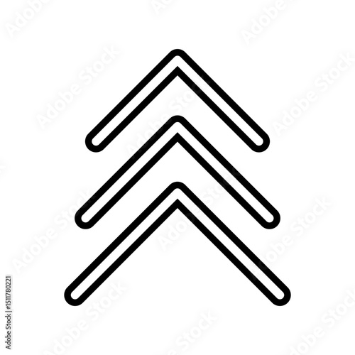 Up arrow vector web icon. Scroll illustration sign. Direction symbol. Arrow logo. Up web symbol.
