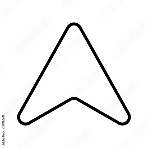 Up arrow vector web icon. Scroll illustration sign. Direction symbol. Arrow logo. Up web symbol.